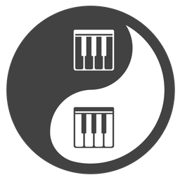 Musical keyboard and Yin yang