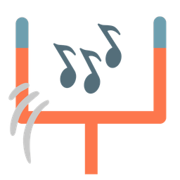 musical notes and american football