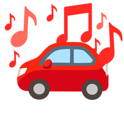 musical notes and automobile