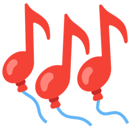 musical notes and balloon