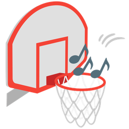 musical notes and basketball