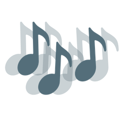 musical notes and beating heart