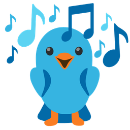 musical notes and bird