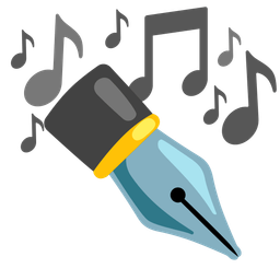 musical notes and black nib