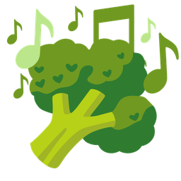 musical notes and broccoli
