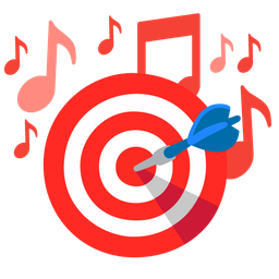 musical notes and bullseye