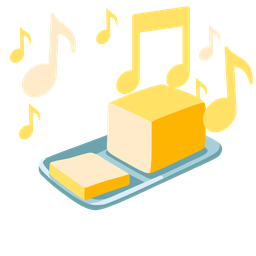 musical notes and butter