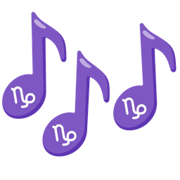 musical notes and Capricorn