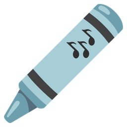 musical notes and crayon