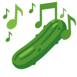 musical notes and cucumber
