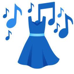 musical notes and dress
