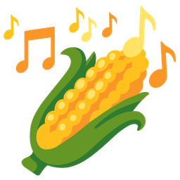 musical notes and ear of corn