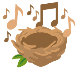 musical notes and empty nest