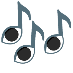 musical notes and eye
