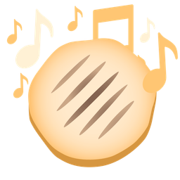 musical notes and flatbread