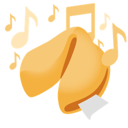 musical notes and fortune cookie