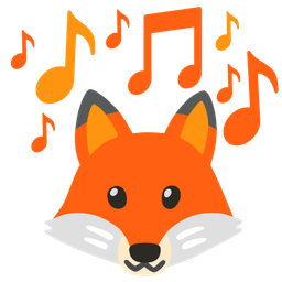 musical notes and fox