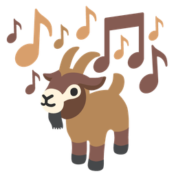 musical notes and goat