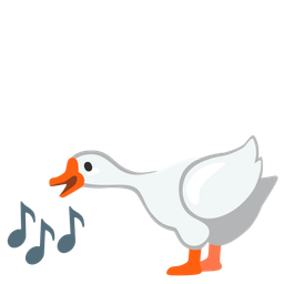 musical notes and goose