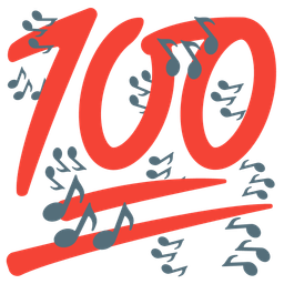 musical notes and hundred points