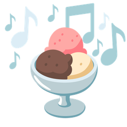 musical notes and ice cream