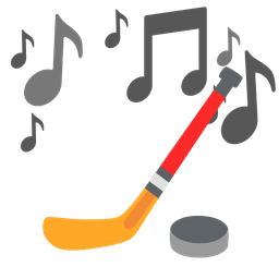 musical notes and ice hockey