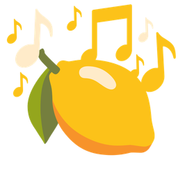 musical notes and lemon