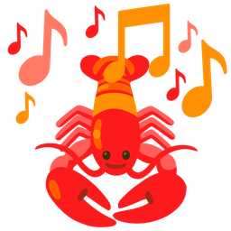 musical notes and lobster