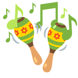 musical notes and maracas
