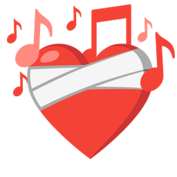 musical notes and mending heart
