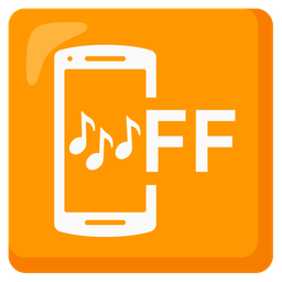 musical notes and mobile phone off