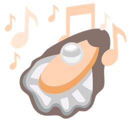 musical notes and oyster