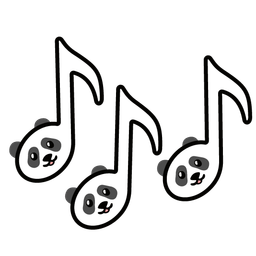 musical notes and panda