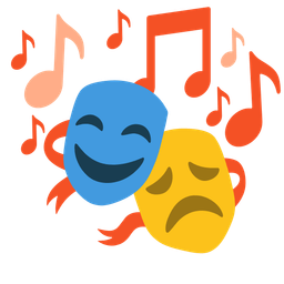 musical notes and performing arts