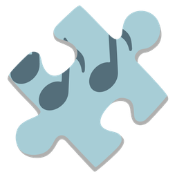 musical notes and puzzle piece