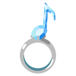 musical notes and ring