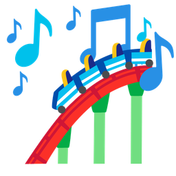 musical notes and roller coaster