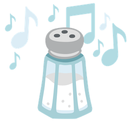 musical notes and salt