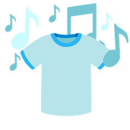 musical notes and t-shirt