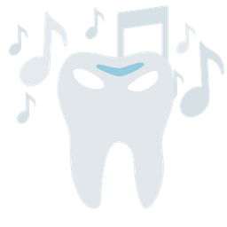 musical notes and tooth