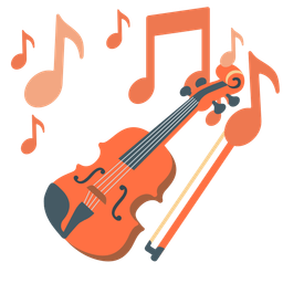 musical notes and violin