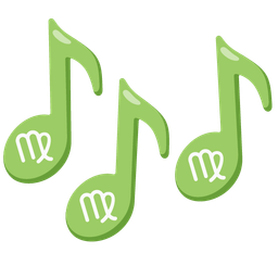 musical notes and Virgo