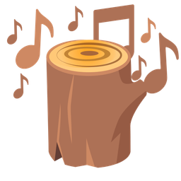 musical notes and wood