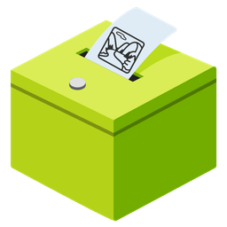 National park and Ballot box with ballot