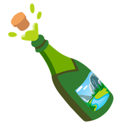 National park and Bottle with popping cork