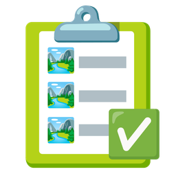 National park and Check mark button