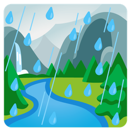 National park and Cloud with rain