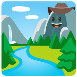 National park and Cowboy hat face