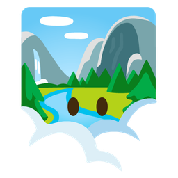 National park and Face in clouds