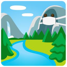 National park and Face with medical mask